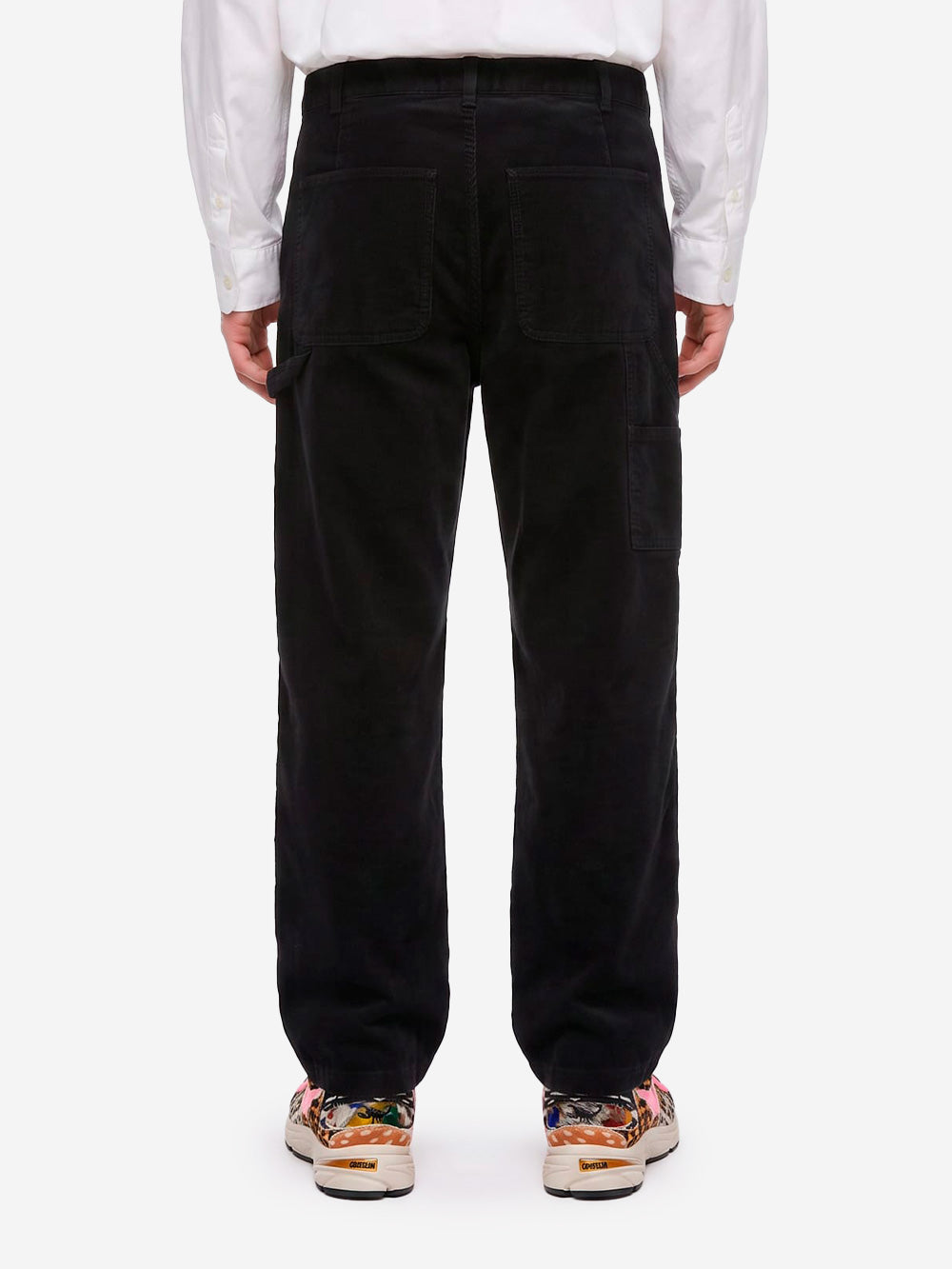 YMC Pantaloni 'Painter' in velluto a coste con tasche utility Nero Urbanstaroma