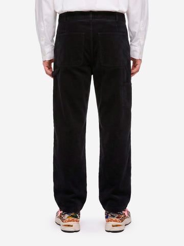 YMC Pantaloni 'Painter' in velluto a coste con tasche utility Nero