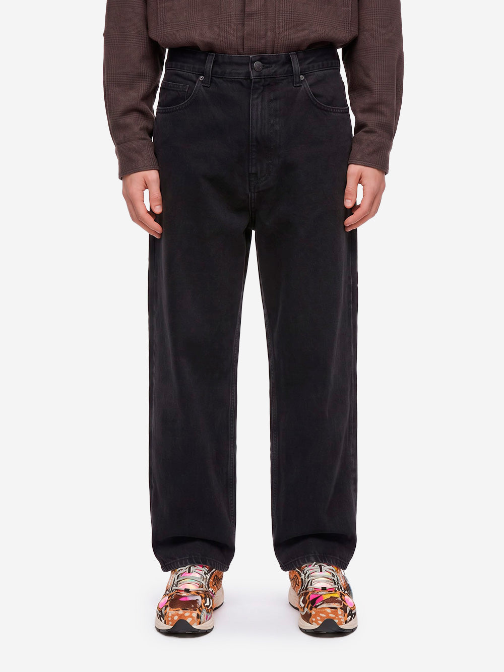 YMC Bez Pant in denim spalmato nero Nero Urbanstaroma