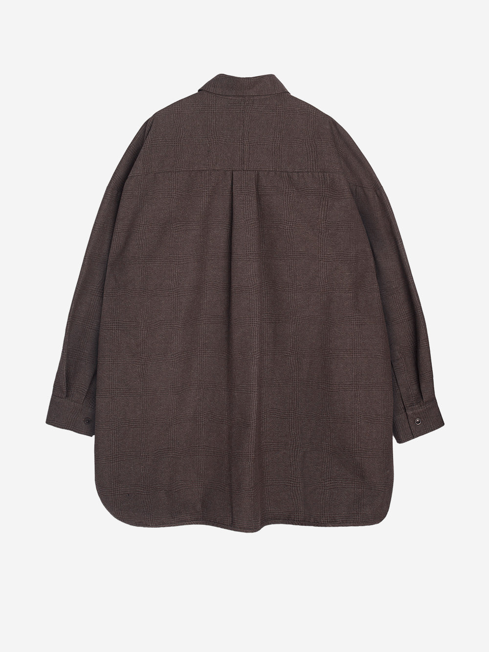 YMC Camicia 'Selene' oversize con motivo Principe di Galles Marrone Urbanstaroma