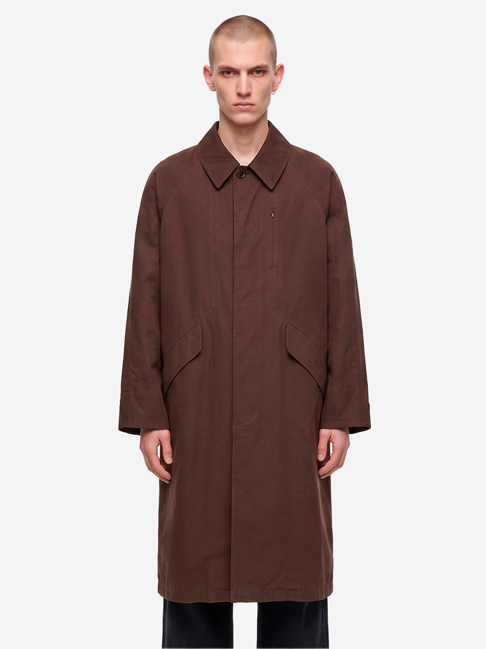 YMC Trench coat 'Tyrrell' marrone con maniche raglan Marrone Urbanstaroma
