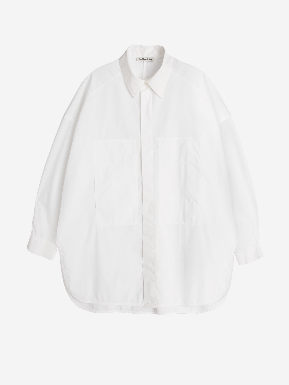 YMC Camicia 'Selene' oversize in popeline di cotone bianco Bianco Urbanstaroma