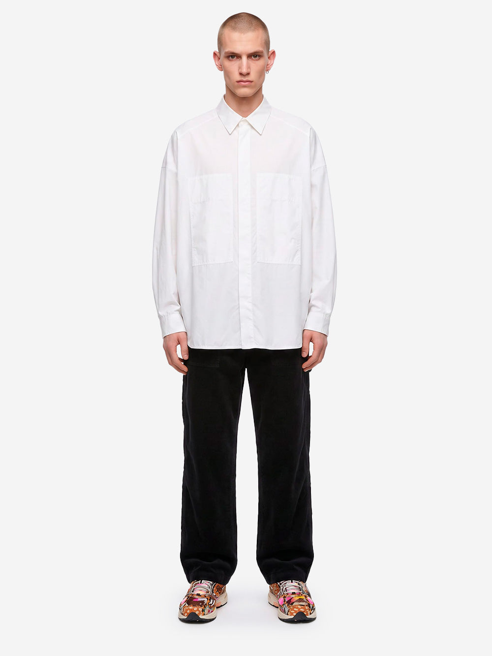 YMC Camicia 'Selene' oversize in popeline di cotone bianco Bianco Urbanstaroma