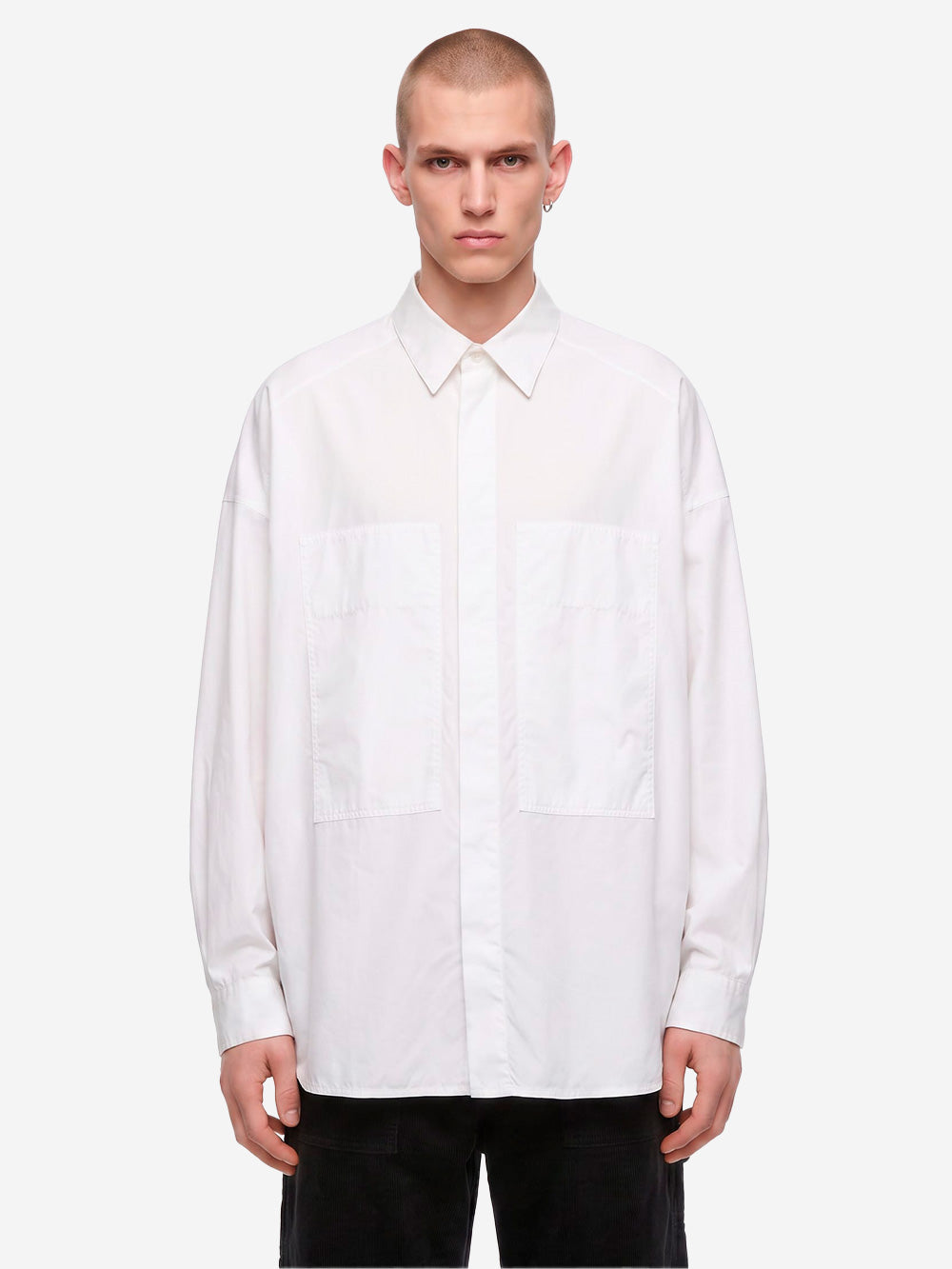 YMC Camicia 'Selene' oversize in popeline di cotone bianco Bianco Urbanstaroma
