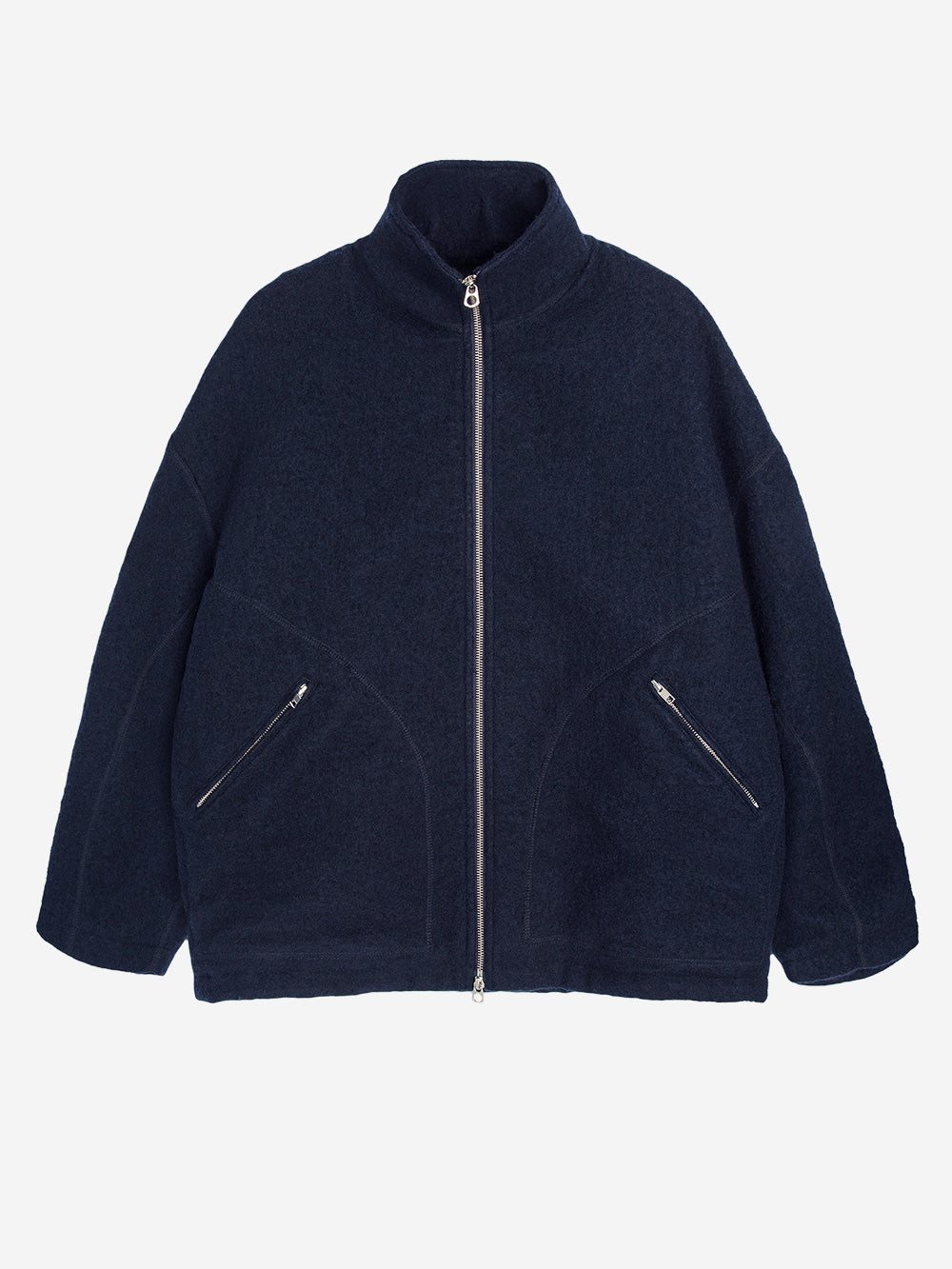 YMC Giacca 'Aron' in lana cotta blu con zip Blu scuro Urbanstaroma