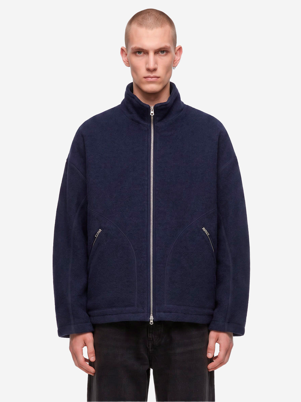 YMC Giacca 'Aron' in lana cotta blu con zip Blu scuro Urbanstaroma