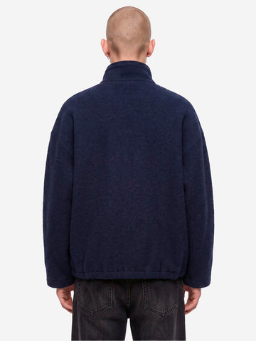 YMC Giacca 'Aron' in lana cotta blu con zip Blu scuro