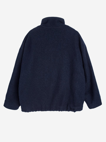 YMC Giacca 'Aron' in lana cotta blu con zip Blu scuro