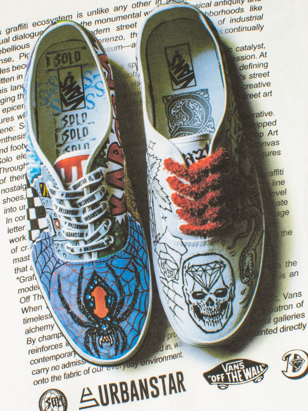 VANS T-shirt Workshop by Solo e Diamond x Urbanstar Bianco Urbanstaroma