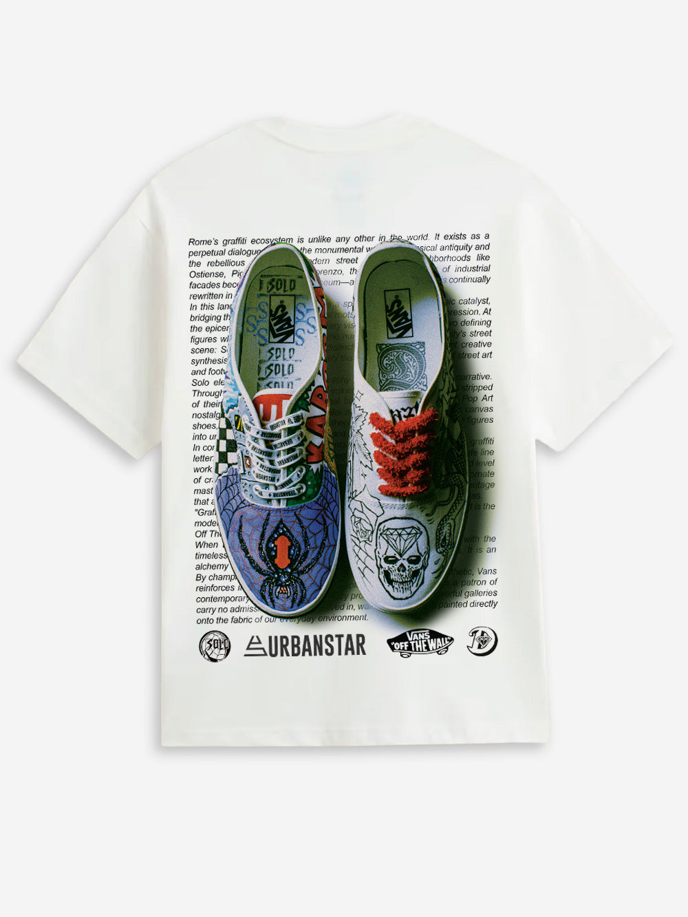 VANS T-shirt Workshop by Solo e Diamond x Urbanstar Bianco Urbanstaroma