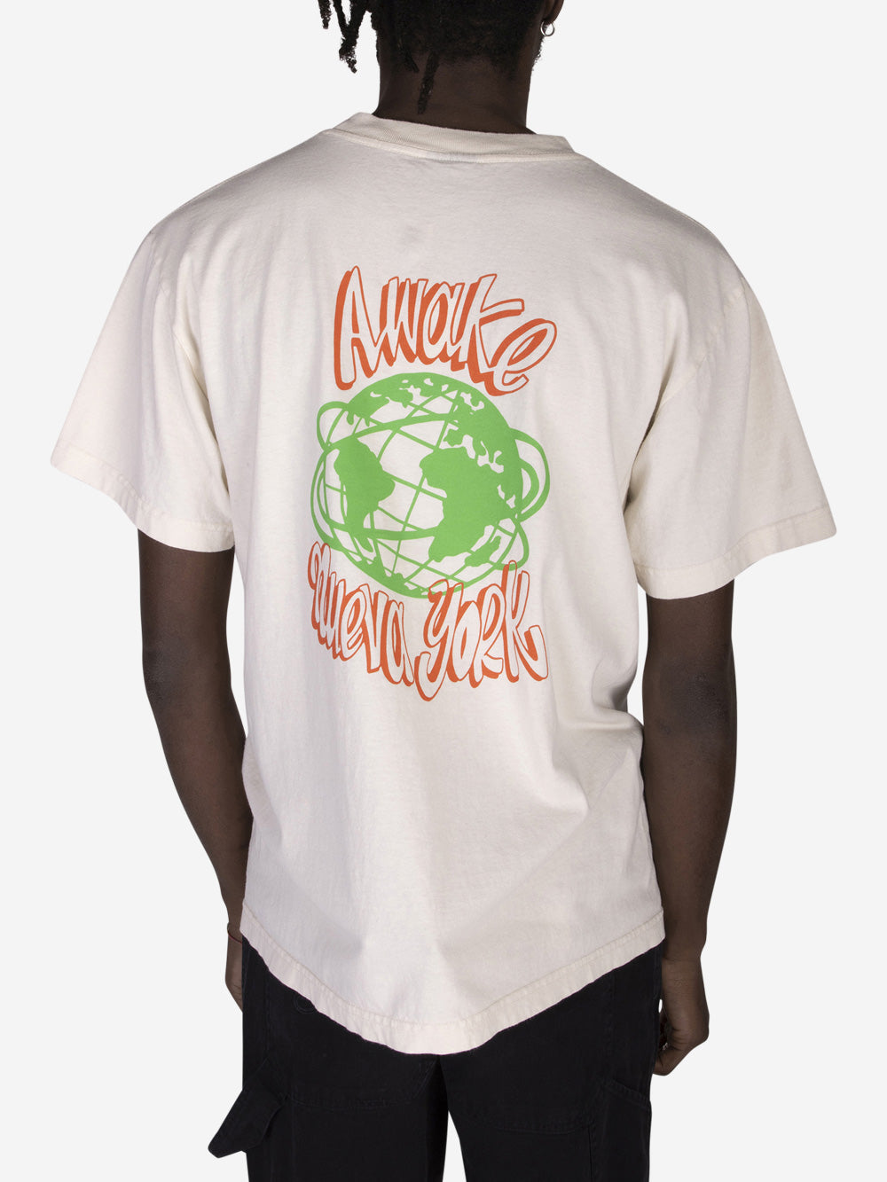 AWAKE NY T-shirt Globe Bianco Urbanstaroma