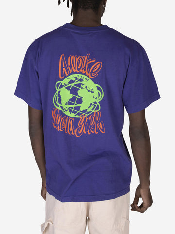 AWAKE NY T-shirt Globe Viola