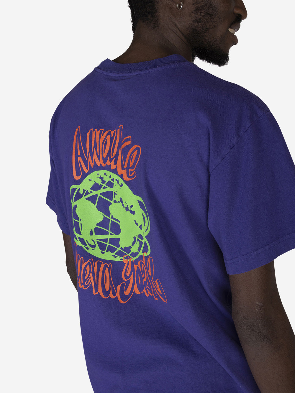 AWAKE NY T-shirt Globe Viola Urbanstaroma