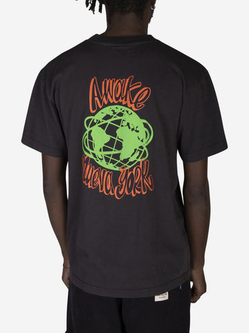 AWAKE NY T-shirt Globe Nero