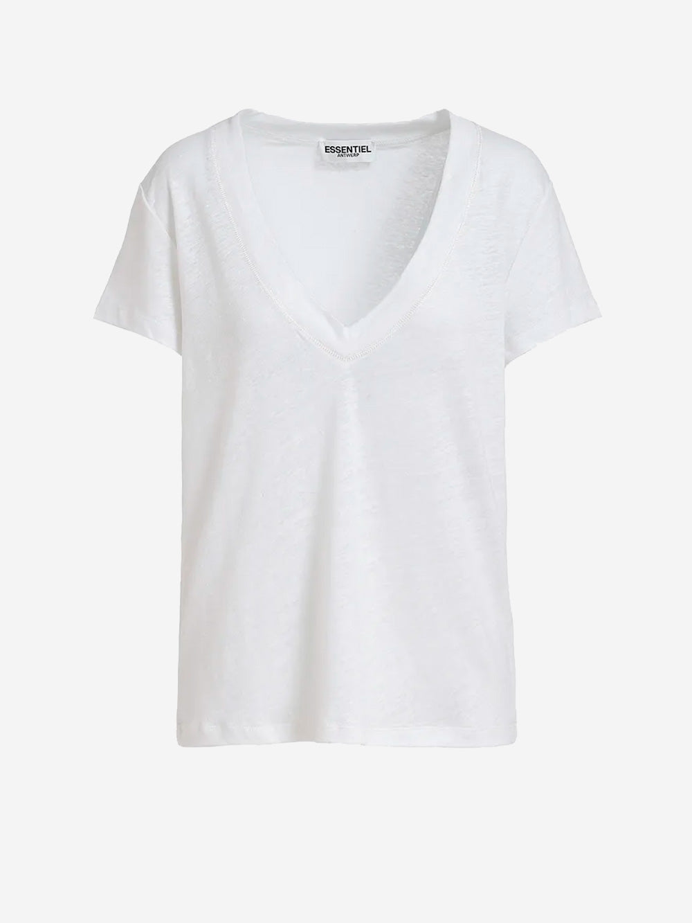 ESSENTIEL ANTWERP T-shirt in lino Bianco Urbanstaroma