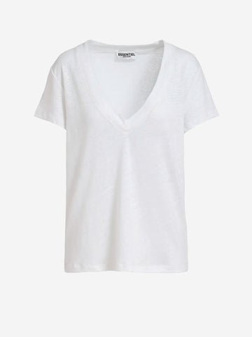 ESSENTIEL ANTWERP T-shirt in lino Bianco