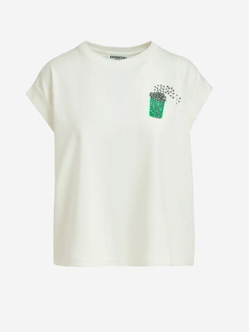 ESSENTIEL ANTWERP T-shirt con ricamo Bianco