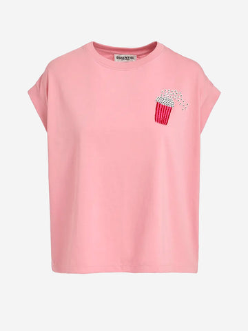 ESSENTIEL ANTWERP T-shirt con ricamo Rosa