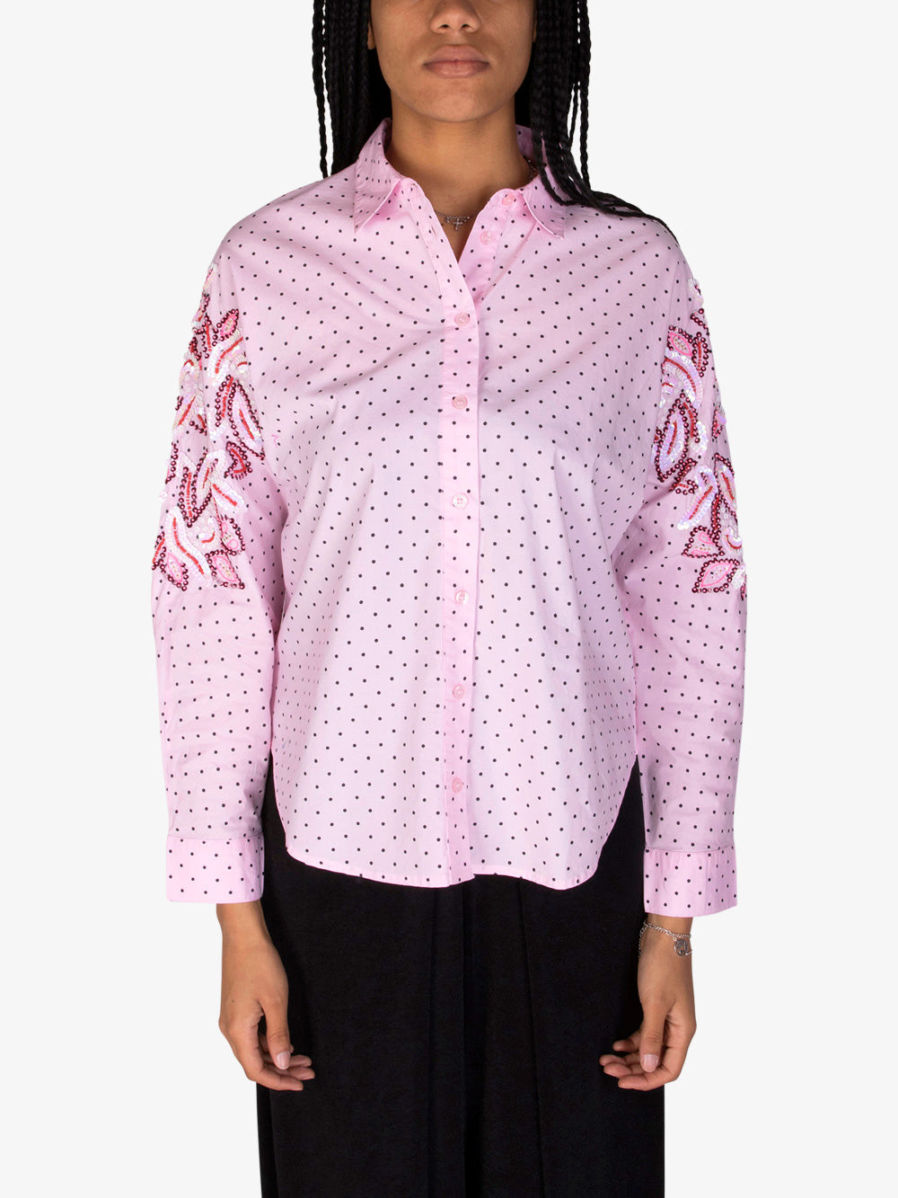 ESSENTIEL ANTWERP Camicia con decorazioni Rosa Urbanstaroma