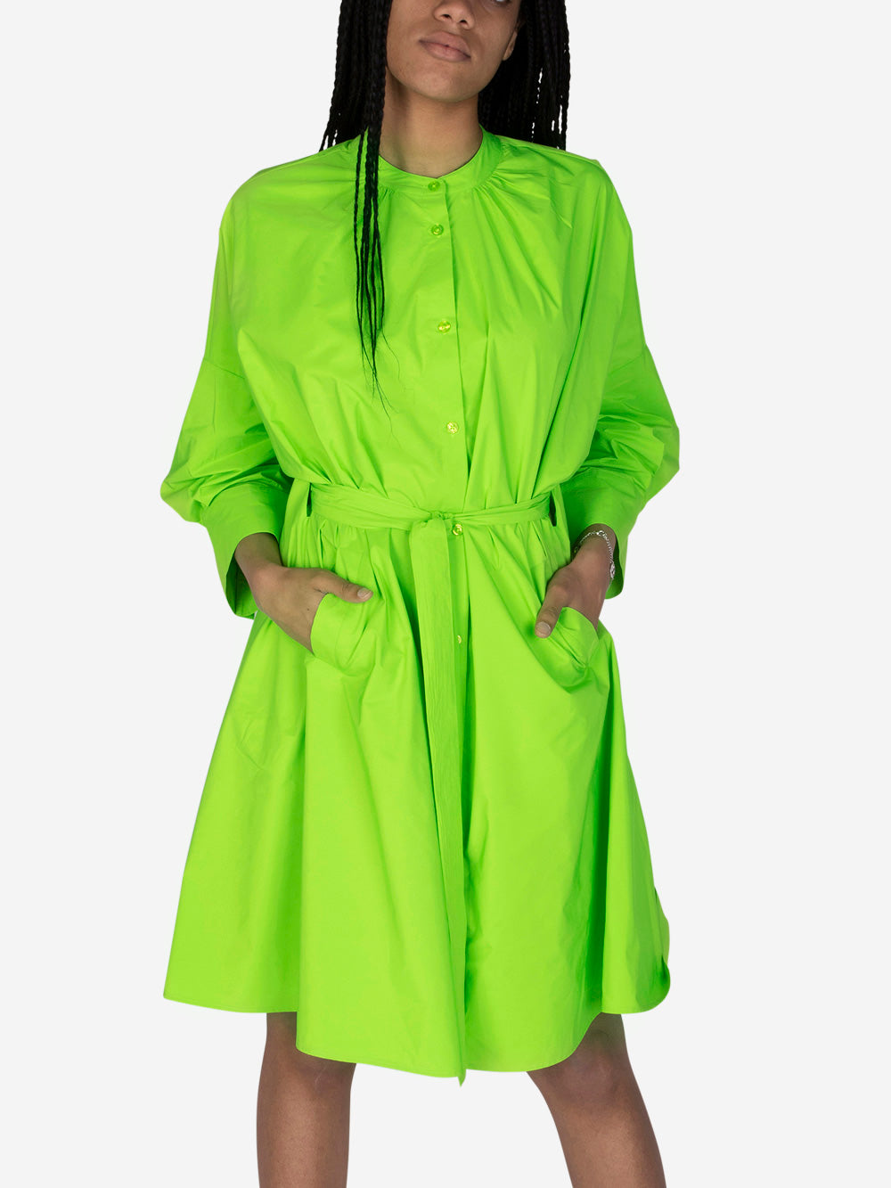Essentiel ANTWERP-XS-Chemisier dress-Green-Women Essentiel ANTWERP-XS-Chemisier dress-Green-Women