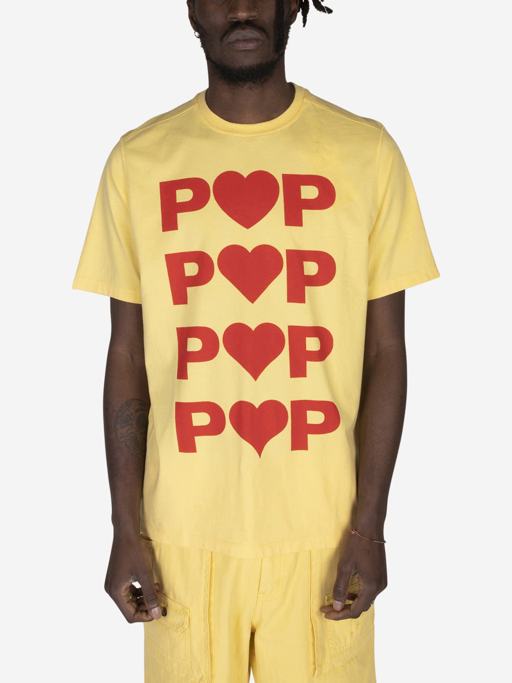 POP TRADING COMPANY T-shirt Hearts Giallo Urbanstaroma
