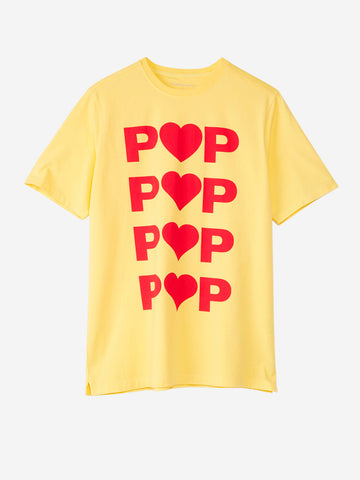 POP TRADING COMPANY T-shirt Hearts Giallo
