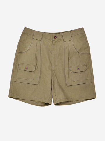 POP TRADING COMPANY Shorts in cotone Verde