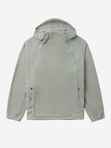 SNOW PEAK Felpa con cappuccio grigia micro fleece Grigio