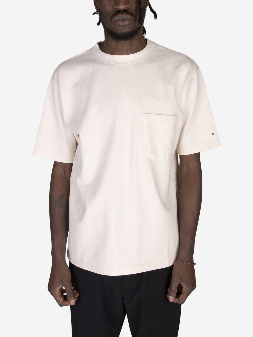 SNOW PEAK T-shirt in cotone riciclato Ecru Urbanstaroma