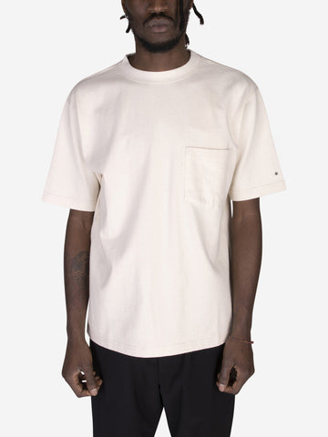 SNOW PEAK T-shirt in cotone riciclato Ecru