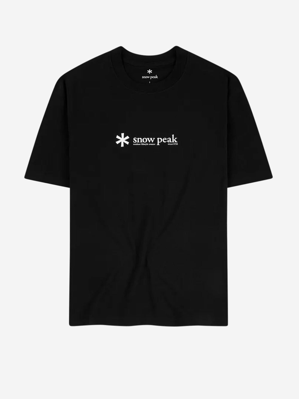 SNOW PEAK T-shirt logo Nero Urbanstaroma