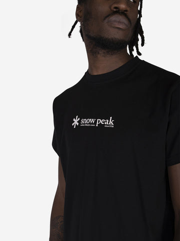 SNOW PEAK T-shirt logo Nero