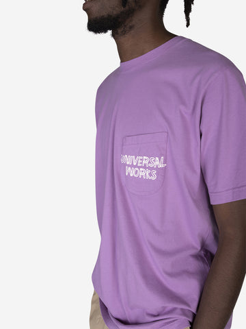UNIVERSAL WORKS T-shirt con taschino Viola