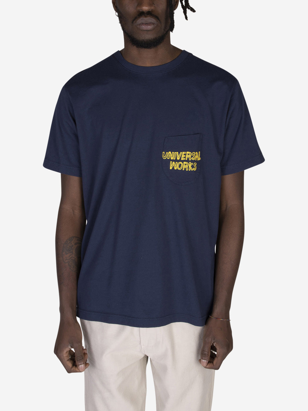 UNIVERSAL WORKS T-shirt con taschino Blu Urbanstaroma