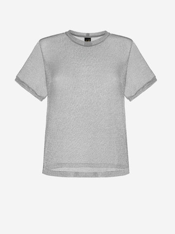 VANITY NAP T-shirt in mesh metallizzato Silver