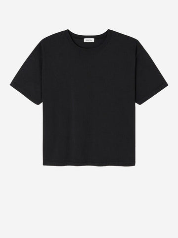 T-shirt noir à col ras du cou Fizvalley