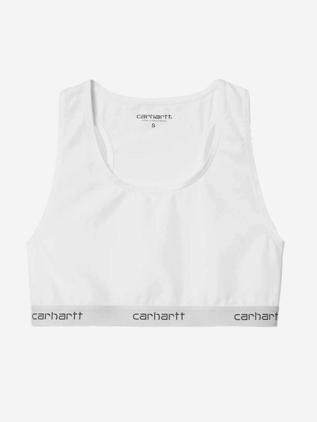 CARHARTT WIP W White Script Racer Tank Top I032943 | Urbanstaroma