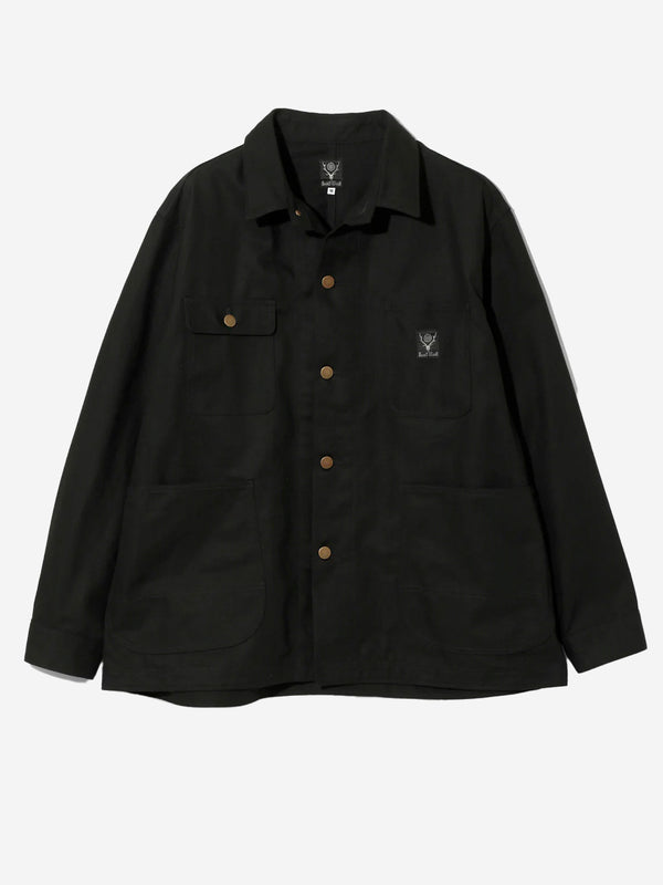 ジャケット・アウター 23SS South2 West8 Coverall 10oz Black SOUTH2 WEST8 Canvas coverall QV574 | Urbanstaroma