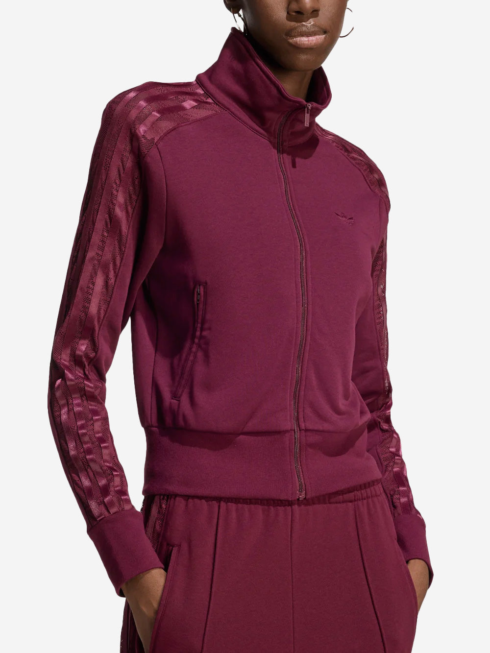 ADIDAS ORIGINALS Giacca track 'Firebird' bordeaux con pizzo Bordeaux Urbanstaroma