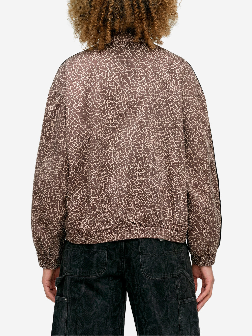 ADIDAS ORIGINALS Giacca in denim Firebird con stampa animalier all-over Leopardata Urbanstaroma