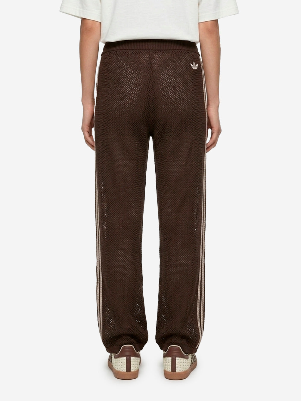 ADIDAS ORIGINALS Pantaloni sportivi Firebird marroni in crochet Marrone Urbanstaroma