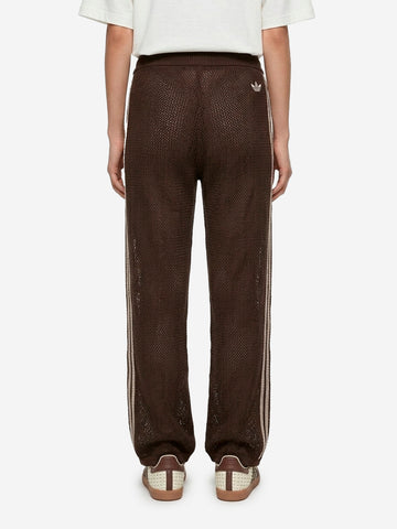 ADIDAS ORIGINALS Pantaloni sportivi Firebird marroni in crochet Marrone