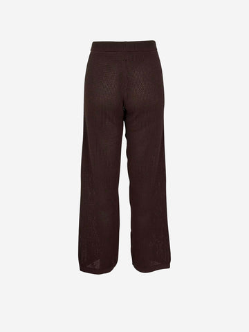 ADIDAS ORIGINALS Pantaloni sportivi Firebird marroni in crochet Marrone