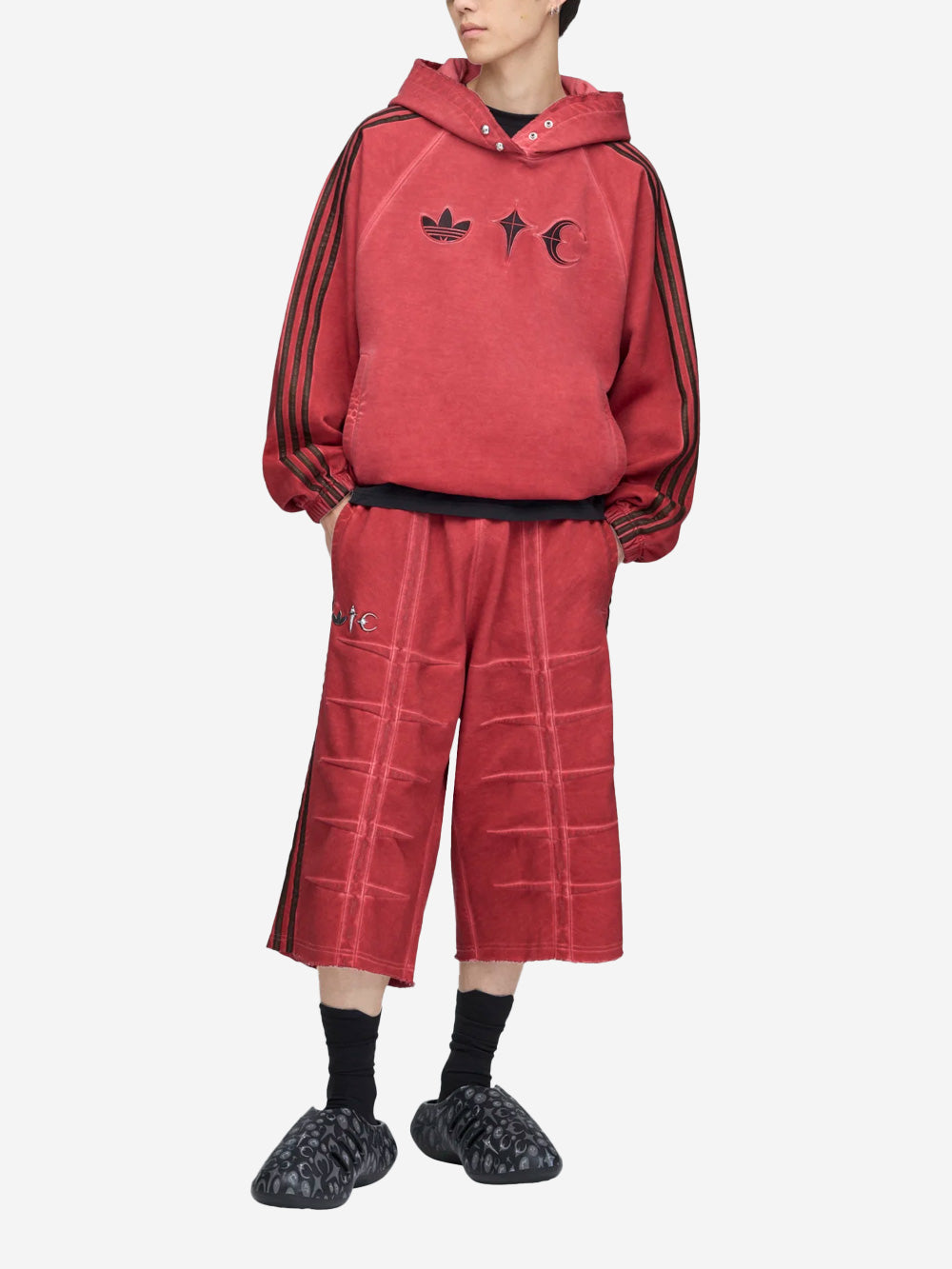 ADIDAS ORIGINALS Felpa con cappuccio sweat rossa x Thug Club Rosso Urbanstaroma