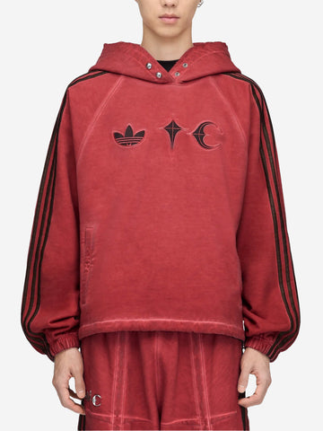 ADIDAS ORIGINALS Felpa con cappuccio sweat rossa x Thug Club Rosso