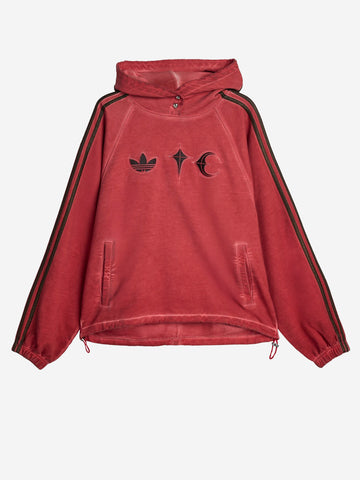 ADIDAS ORIGINALS Felpa con cappuccio sweat rossa x Thug Club Rosso