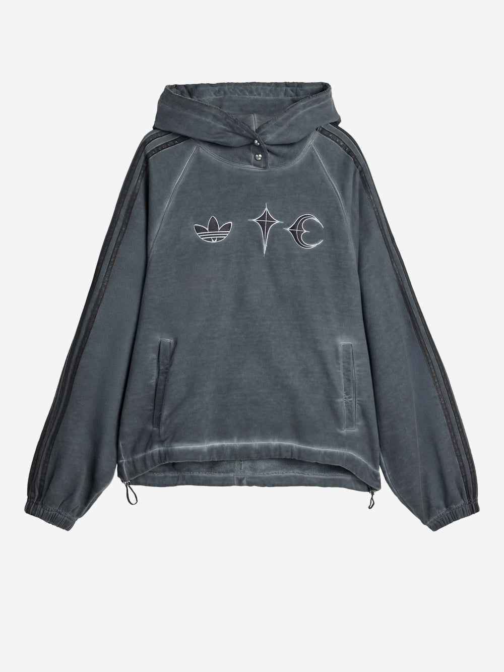 ADIDAS ORIGINALS Felpa con cappuccio sweat nera x Thug Club Nero Urbanstaroma