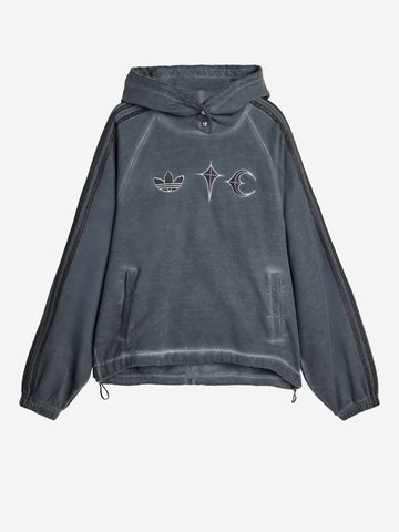 ADIDAS ORIGINALS Felpa con cappuccio sweat nera x Thug Club Nero