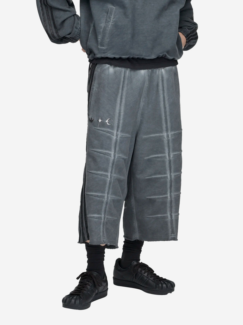 ADIDAS ORIGINALS Jorts in cotone neri x Thug Club Nero Urbanstaroma