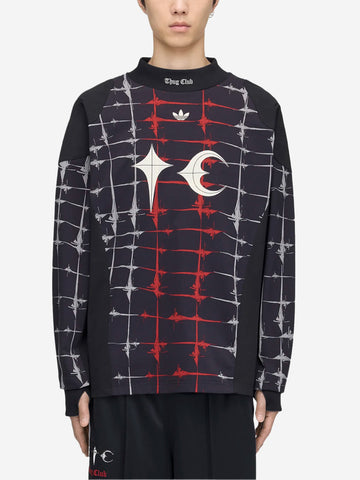 ADIDAS ORIGINALS T-shirt a manica lunga Goalie nera x Thug Club Nero